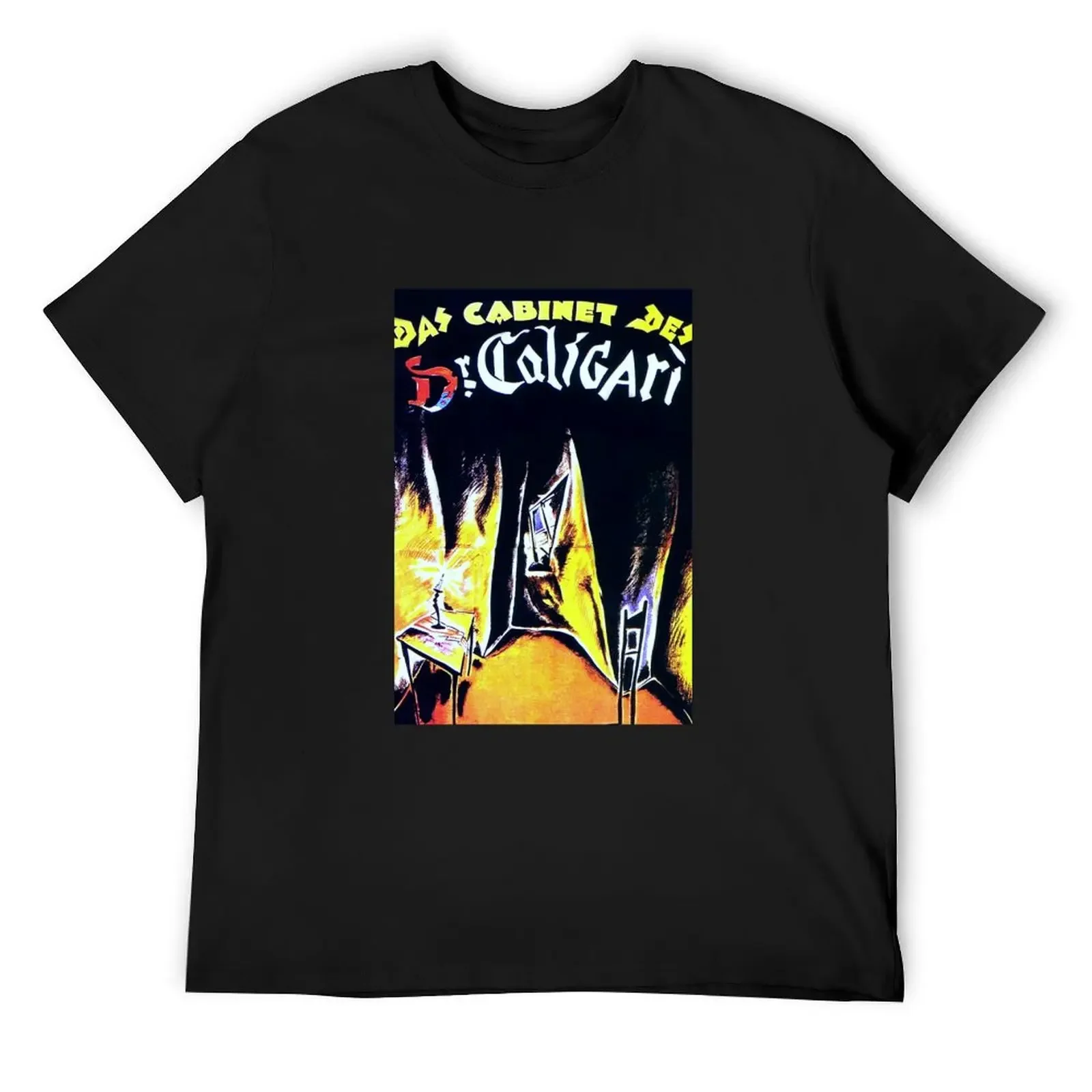 Caligari Poster With Chair T-Shirt vintage t shirts summer clothes anime figures anime t shirt men