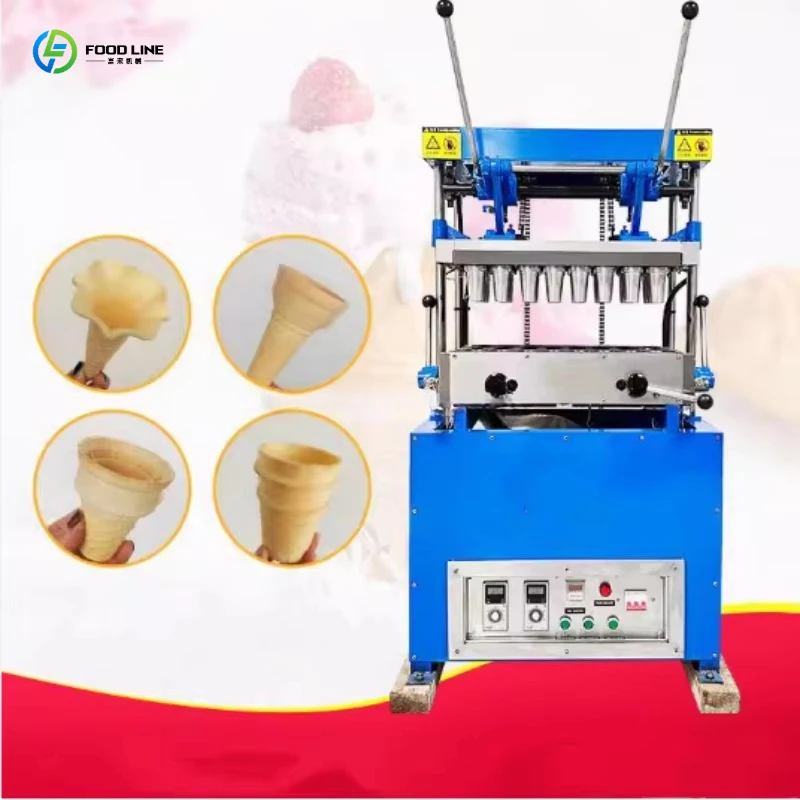 Semi Automatic Ice Cream Cone Maker Machine Commercial Waffle Sugar Cone Baking Equipment Wafer Biscuit Cone Machine 2026