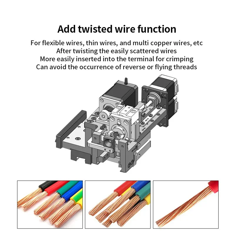 Automatic 0.5-16mm2 Tubular Terminal Crimping Machine RV Wire Stripper Servo insulated Needle Crimping Tool Crimper Tools