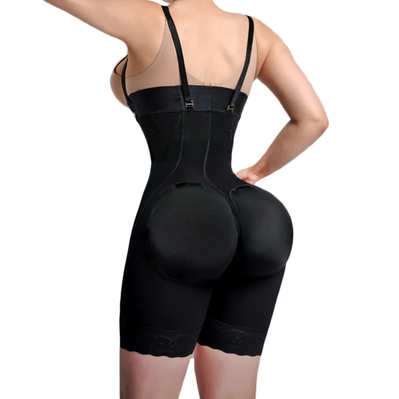 Fajas Colombianas Women Body Hourglass Girdle Rib-height Mid-leg Tummy Control Waist Trainer Compression Hook-eyes Shapewear