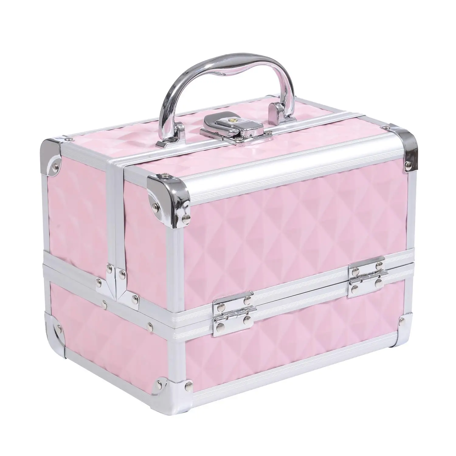 Estuche De Maquillaje Profesional De Aluminio 3 Niveles Con Espejo, Cerradura 2 Llaves, 20X15X15 Cm Rosa — -74%, 142.14€ Coupon, from 49.94€ – 74% descuento – €49.94
