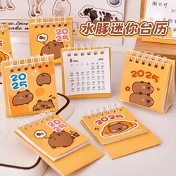 Kawaii Mini Small Desk Calendar July 2025 To December 2025 Pocket Portable Carton Calendar Punch Plan Officce Desktop Decoration