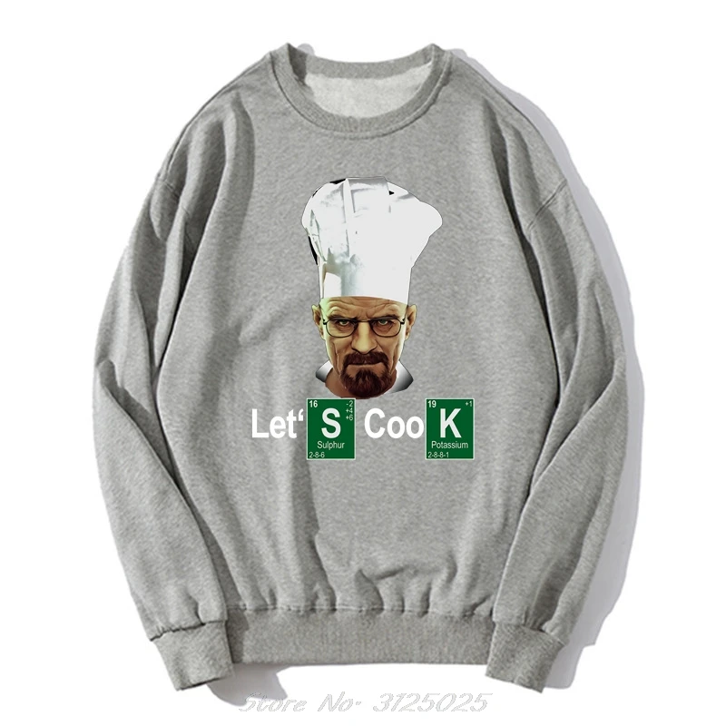 LET S COOK CHEF Hoodie - Breaking Walter White Meth Heisenberg TV Bad Men Clothing Oversized Pullover Sweatshirt Streetwear