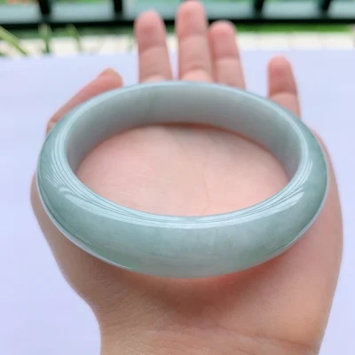 

zheru Jewelry Natural Myanmar Jade light color 54mm-62mm bracelet Princess jewelry bracelet is the best gift for mom to girlfrie