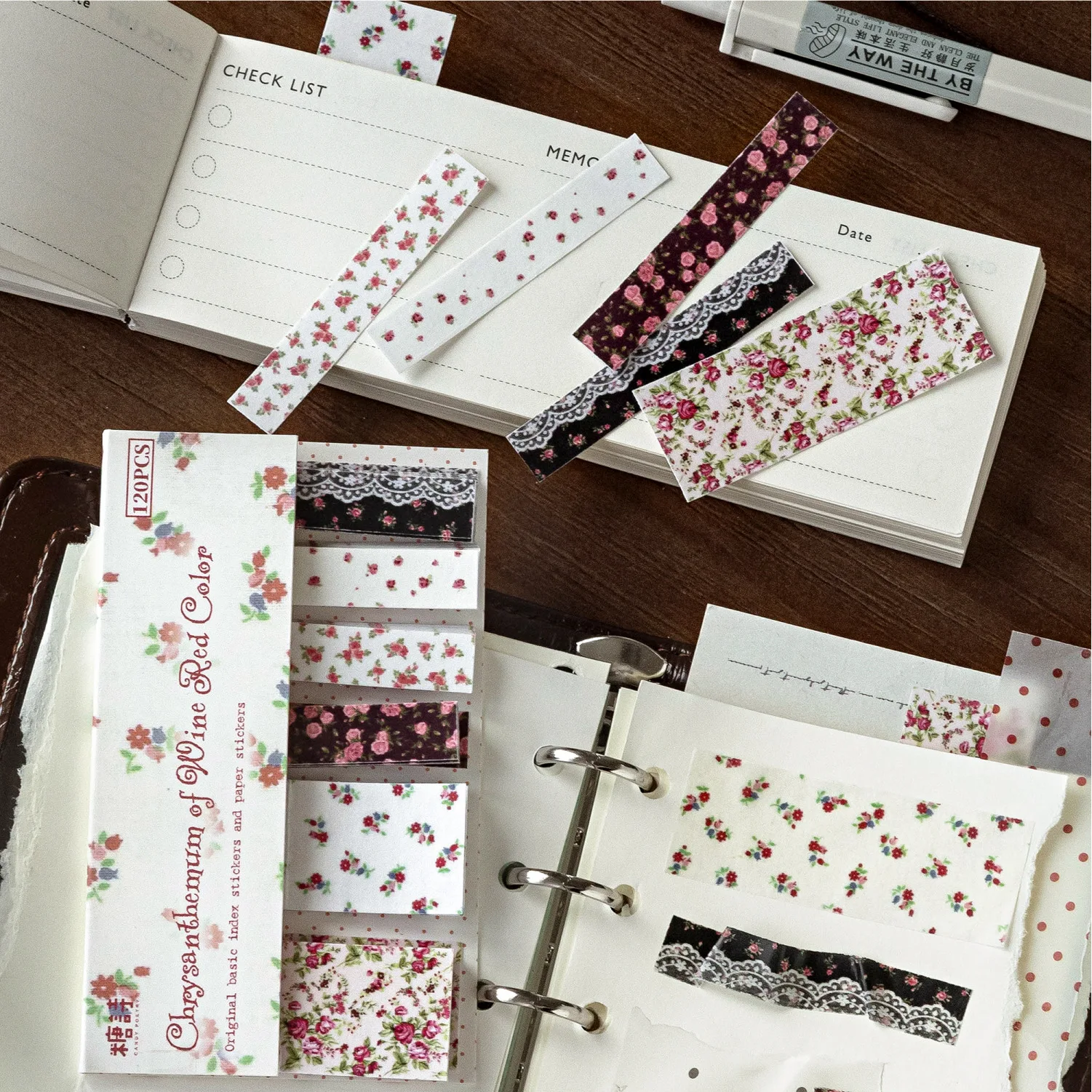 120pcs/1lot kawaii Stationery Sticker Fragrant Flower Catalog  junk journal Decorative Scrapbooking DIY Craft Sticker
