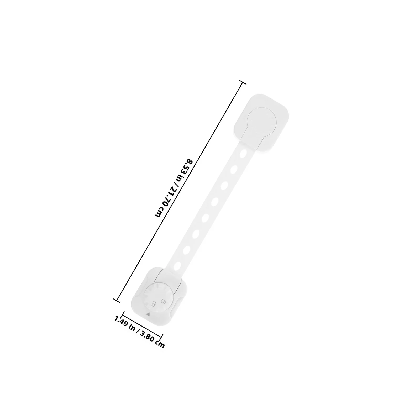 Child Safety Self-Adhesive Baby Proof For Refrigerator Cabinet Drawer Doors White Cuttable Strip Rotate Open Design Drawer