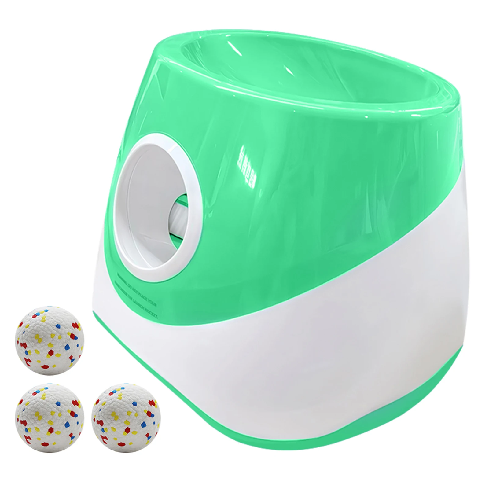 قاذفة كرة الكلب الأوتوماتيكية مع 3 مسافة للكلاب المتوسطة والصغيرة (أخضر)