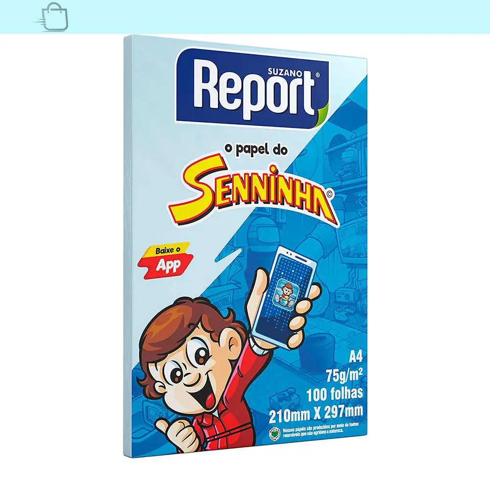 Sulfite Paper Report Senninha Blue A4 75g 100 sheets