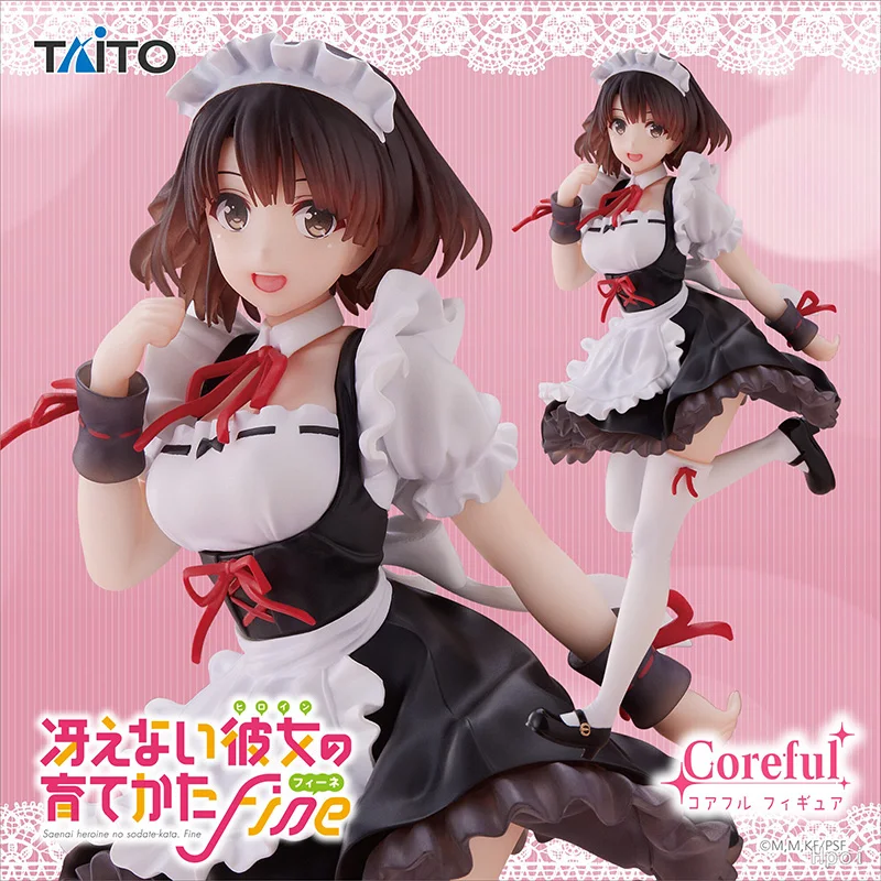 

Оригинальная фигурка TAITO Saekano: Как вырастить скучную подругу, Мегуми Като в костюме горничной, 18 см, аниме-фигурка, модель, игрушка, подарок