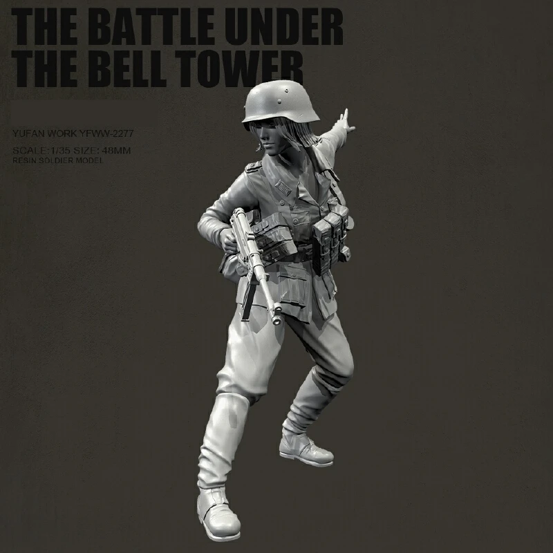 Figurine de soldats féminins en résine Gk, Micro Miniature, modèle blanc imprimé en 3d, jouet, Kit non assemblé et non peint, 1/35