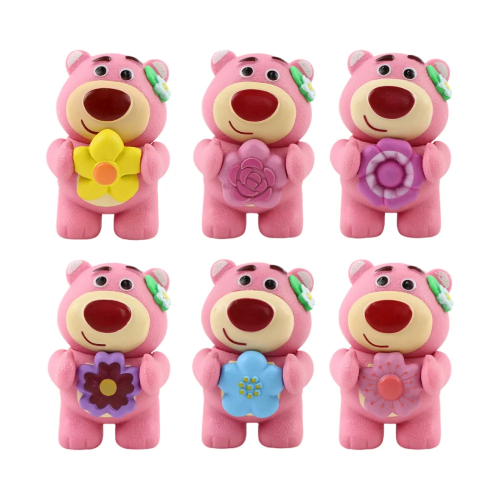 

Lotso Bear Flower Series Blind Box Toy Cherry Blossom Sunflower Figurine Toy Desktop Ornaments Collectible Toys As Gift For Girl