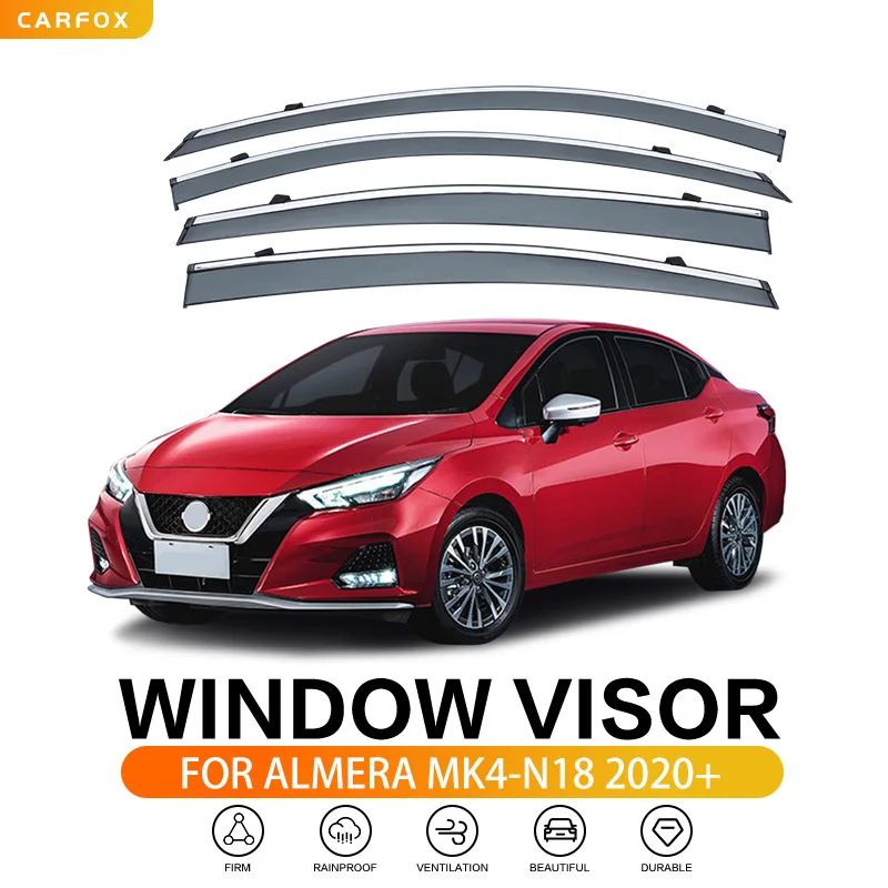 

For ALMERA Window visor Weather Shield Side Window Deflector Car windshield weather shield Car accessories