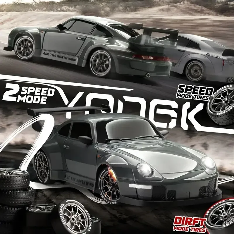 Drift Auto 1:24 Afstandsbed izan Auto 4WD 20KM / Hoge Speedheid Race Sport Auto LED-verlichting إضافي الانجراف الإطارات دي هدية