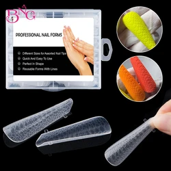 Gel polivinílico de doble forma para uñas, 120 piezas, Stiletto, molde para uñas postizas, cobertura completa