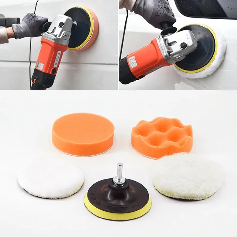 

Car Beauty Polishing Wheel Set Car Detailing and Waxing Sponge Plate Flat Wave Type Electric Drill Accessories 3/6PCS