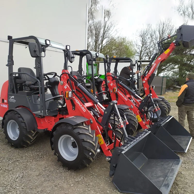 CE Euro5 رافعة عجلات محرك كوبوتا محمل مدمج 2 طن محمل صغير Landward جديد قابل للتمديد تلسكوبي الذراع رافعات عجلات مخصص