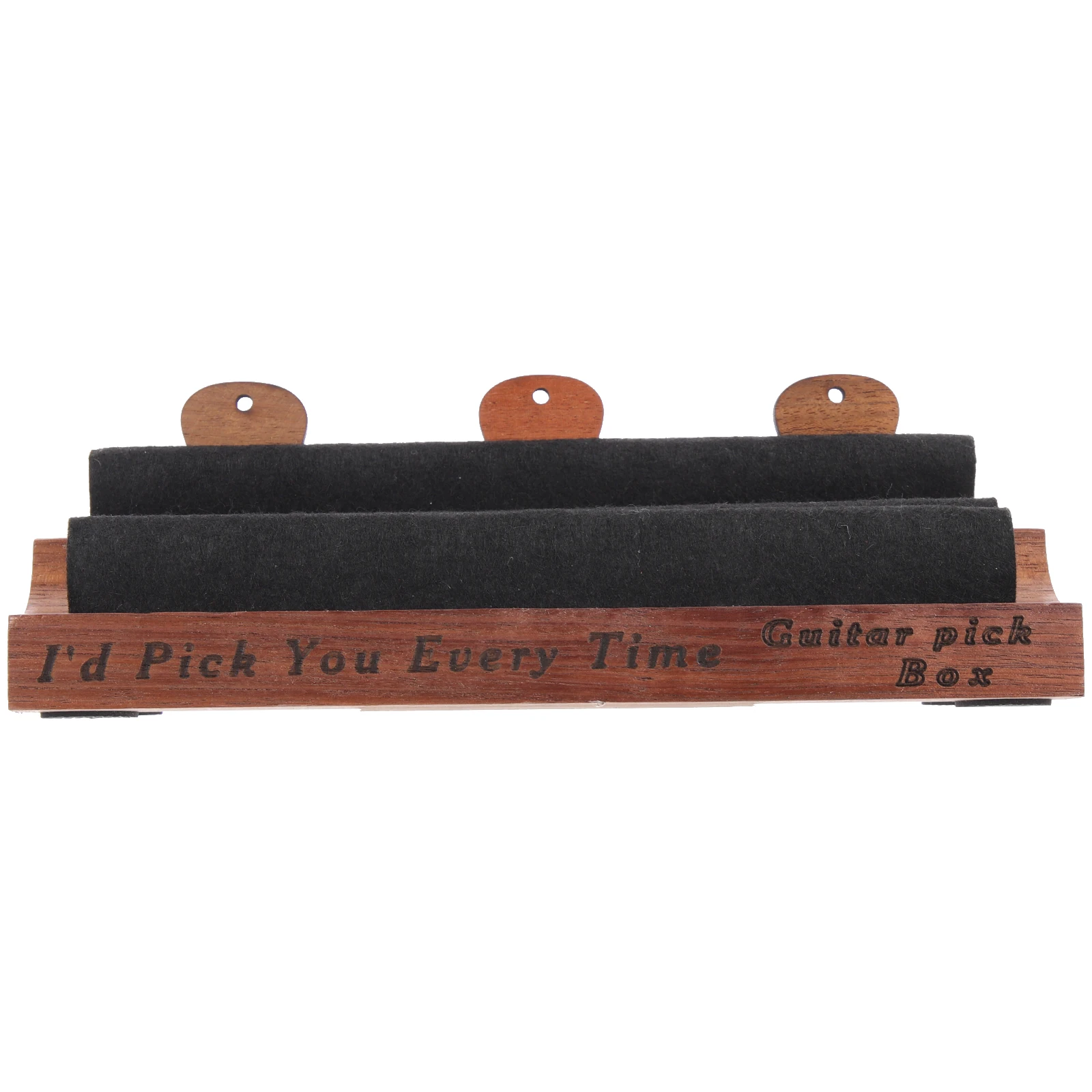 

Portable Pick Holder Storage Box Man Guitar Picks for Wood Plectrum Wooden Pendant