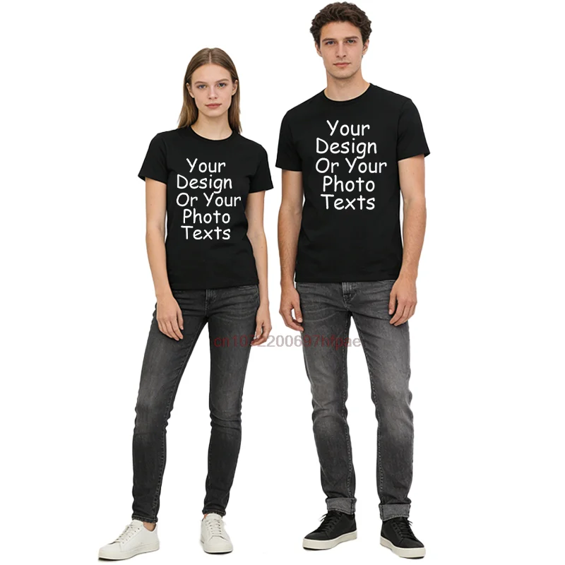 Personalized Men's T-Shirt Custom Text Or Your Photo Here Cotton Comfortable Unisex Tailor-Made Teeshirt For Him Present Tshirt
