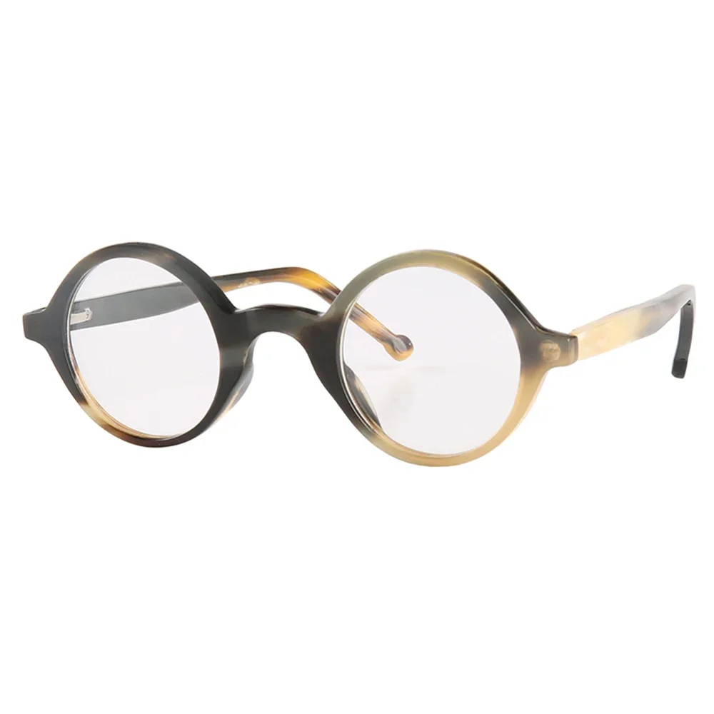 Eyegalss Frames Unique Round Retro Classic Handmade Natural Horn Reading Prescription Women's Man Glasses Frames Lenses Eyewear