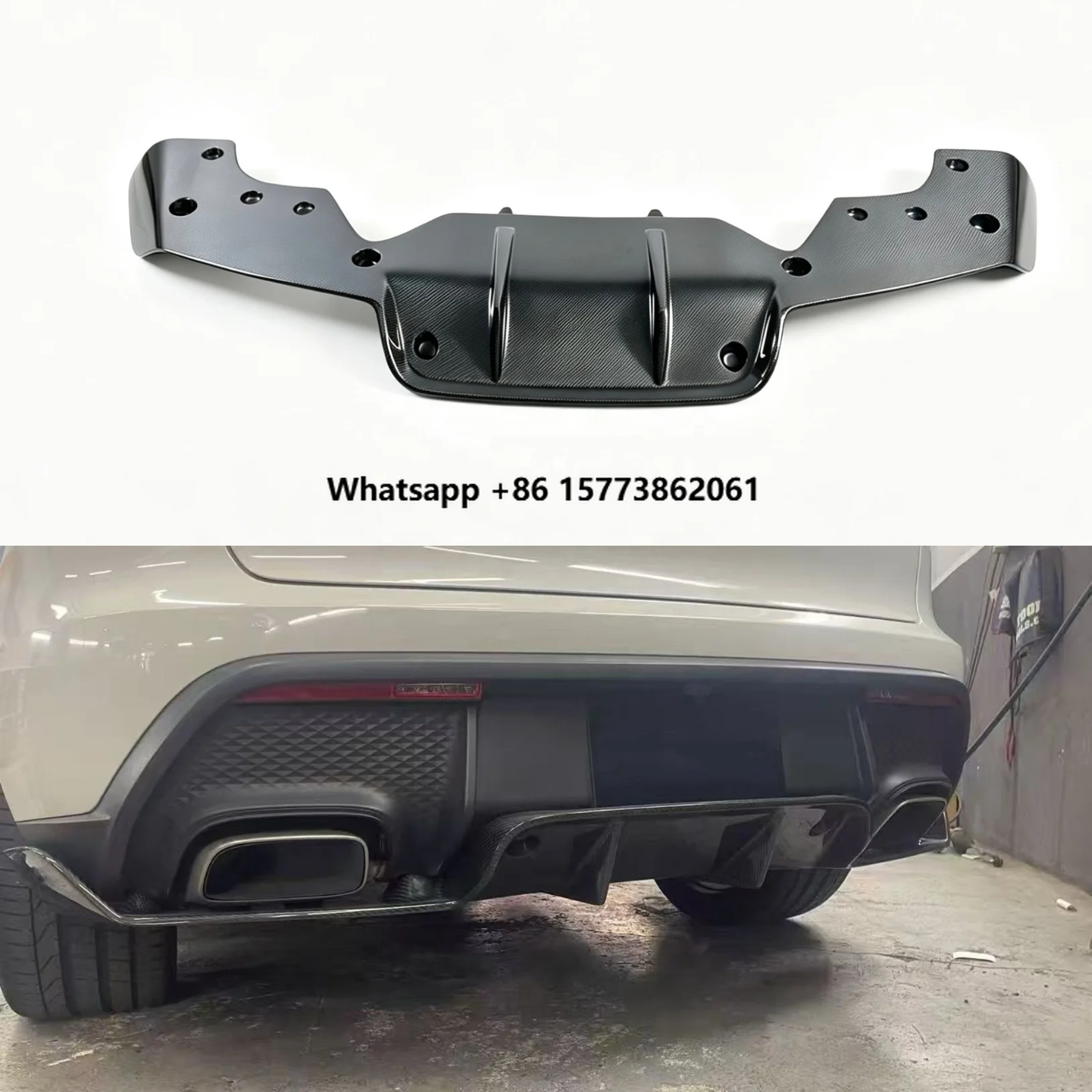 

For MACAN Carbon Fiber CMS-T Style Car Rear Bumper Protector Lip Diffuser Factory Direct