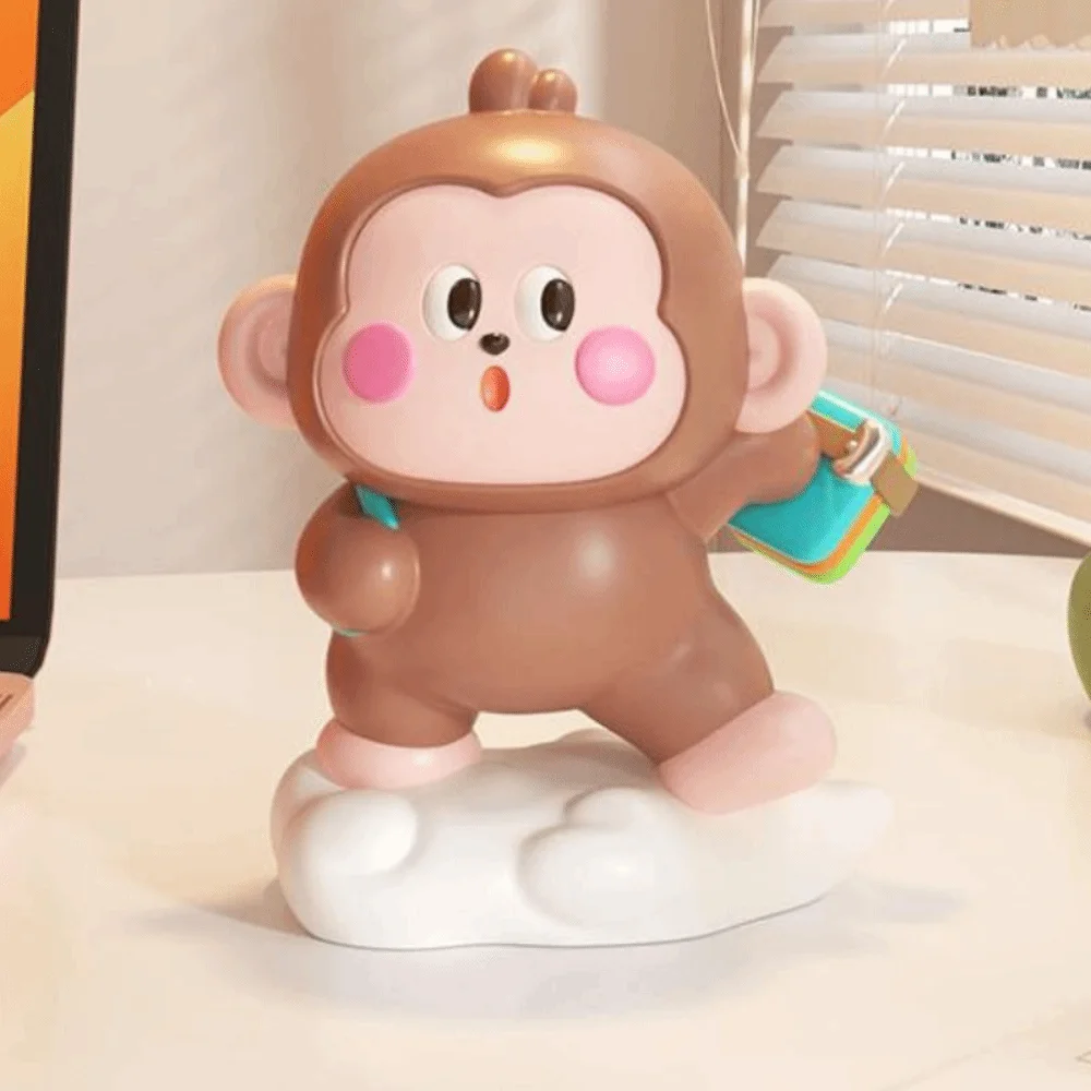 Resin Monkey Miniature Figurine Handmad Statue Little Monkey Ornaments Collectible Cartoon Monkey Landscape Decoration