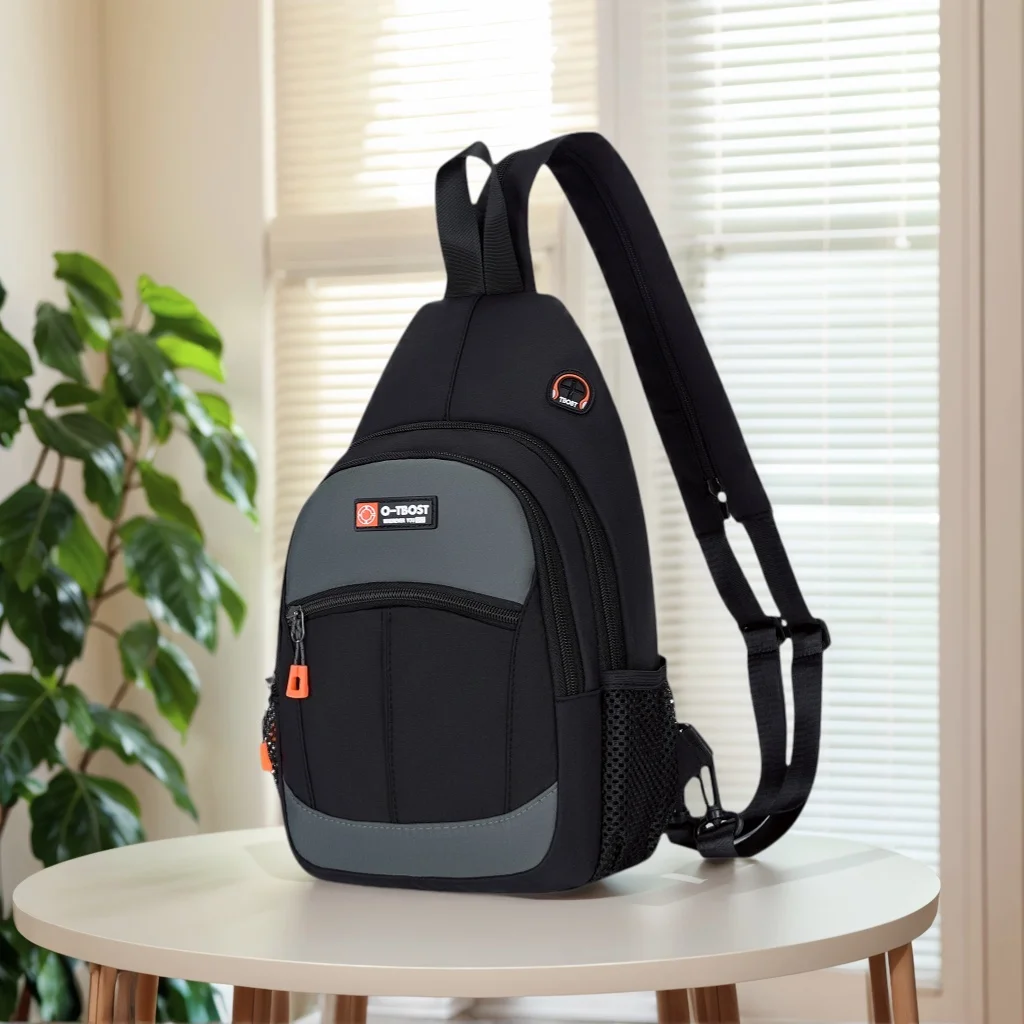 Bolso de pecho de moda para hombre, bandolera informal a la moda, impermeable, para exteriores, mochila de un solo hombro para hombre