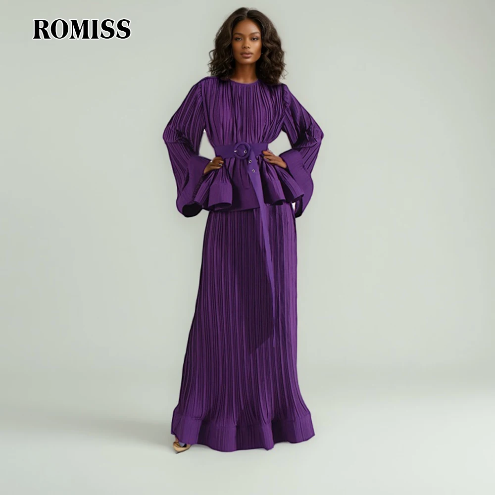 ROMISS French lady fashion casual two-piece suit 2024 new style spliced ​​ruffled top + high waist skirt suit