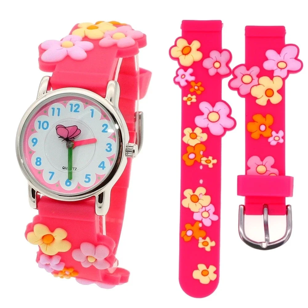 3D Kids Quartz Watch Wristwatches for Children Girls Boys Students Educational Tool