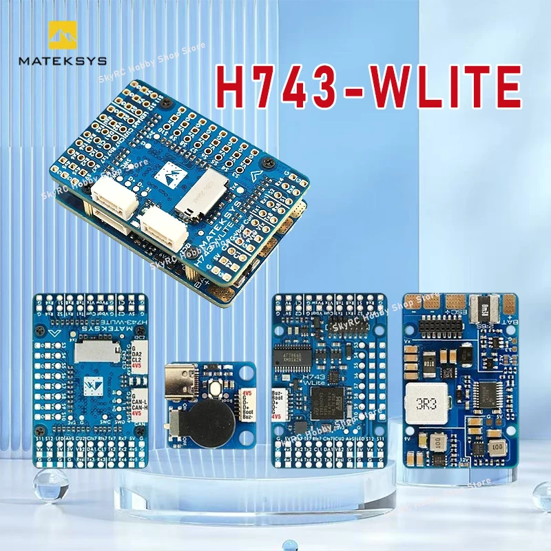 

MATEKSYS H743-WLITE Flight Controller - Built-in OSD & Blackbox, 2-6S LiPo, 90A, F765-WSE Upgrade, for FPV Fixed Wing RC Systems