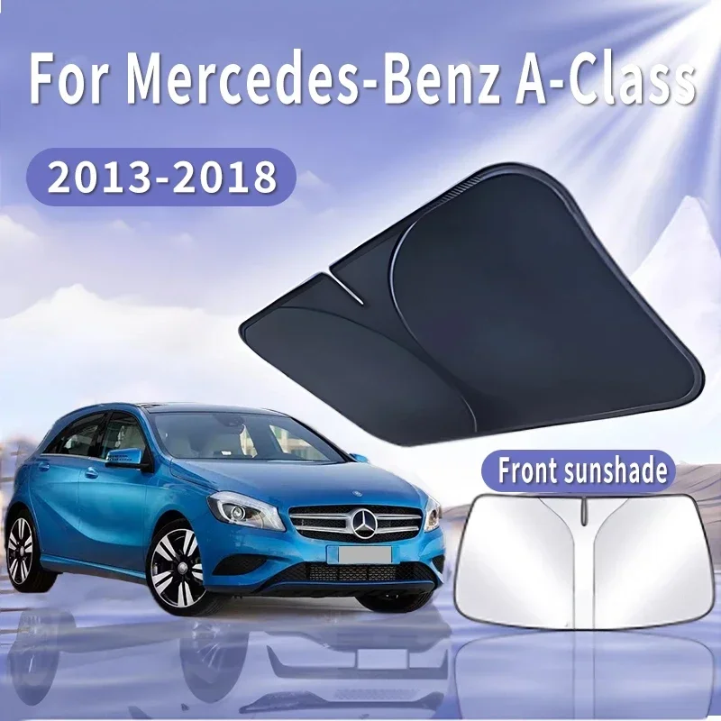 

Автомобильный солнцезащитный козырек для Mercedes-Benz A-Class W176 2013 ~ 2018, солнцезащитный козырек на лобовое стекло, теплоизоляция, летнее охлаждение, автоаксессуары