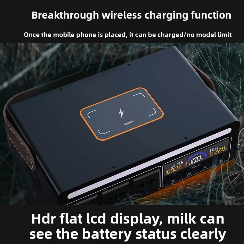 

NEW 211200mAh Portable Outdoor Camping Power Station 1000w Li- Ion Battery 18650 220V AC Output Power Bank Backup Power Supply