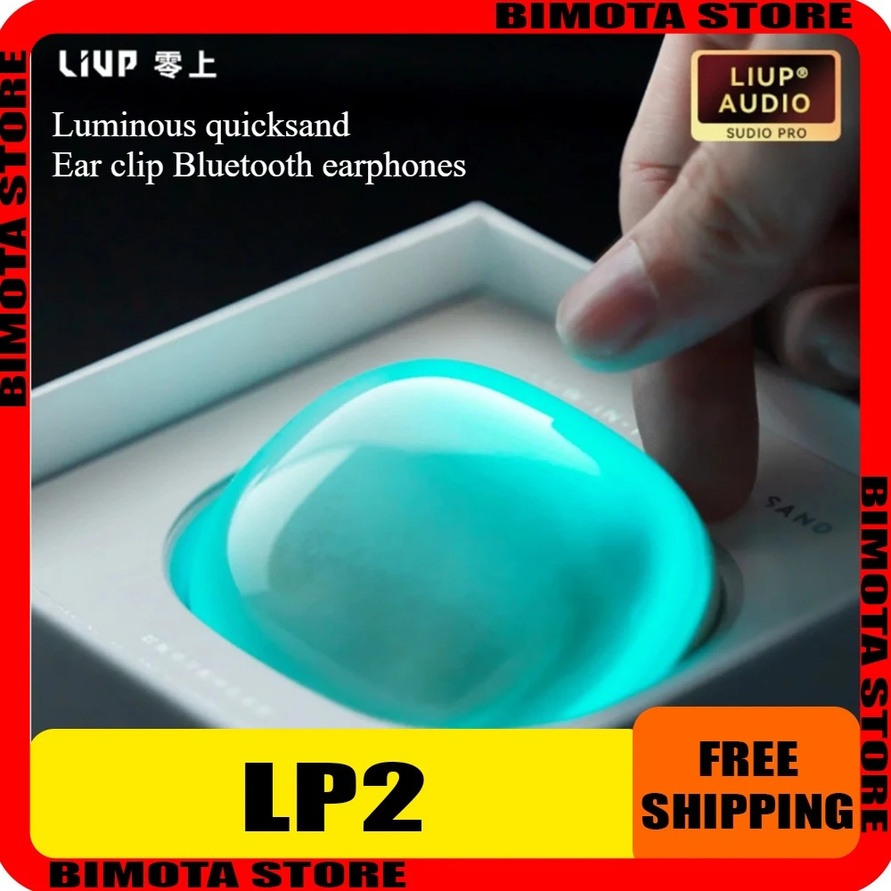 

LIUP LP2 Bluetooth-гарнитура, светящийся зыбучий песок, зажим для ушей, открытые беспроводные наушники с воздушной костной проводимостью, спортивные наушники с шумоподавлением, подарки