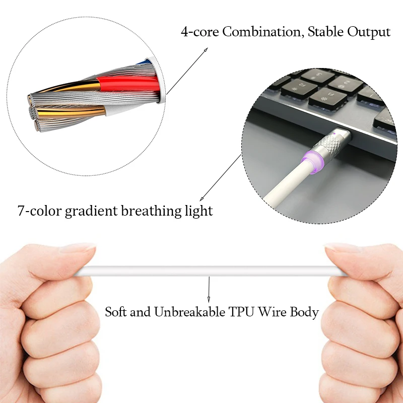 Mechanical Keyboard Coiled Cable Wire Type C USB Cable Custom Gaming Coiled Aviator Computer Aviation Connector Charging Cable