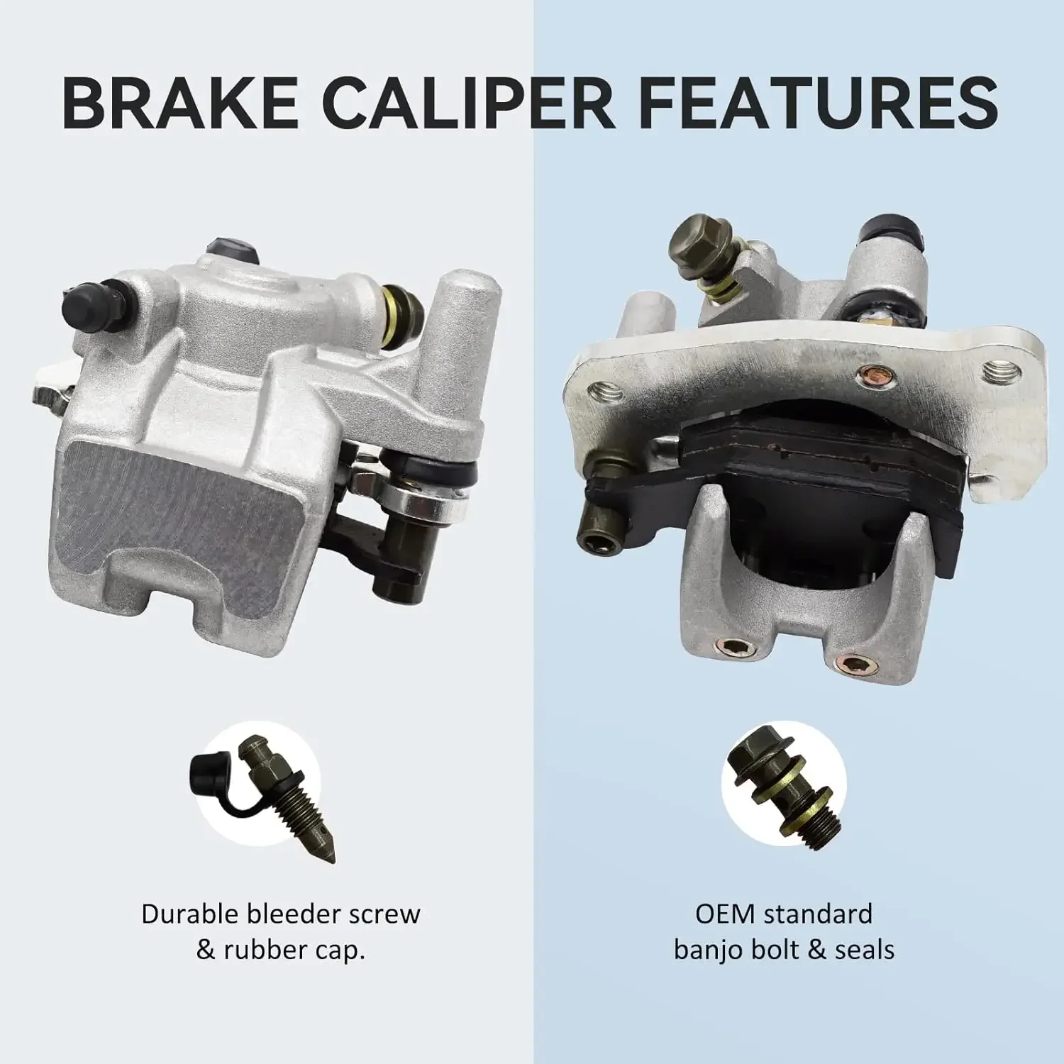 Front Left Right Brake Calipers  Pads for Suzuki KingQuad 450 500 LT-A400/LT-F400 LT-A750  59100-31G00-999