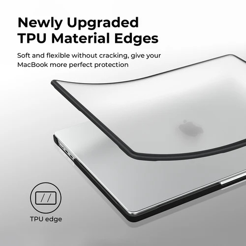 Imagen 2 del producto Funda de TPU antigrietas Compatible con MacBook Pro 14 pulgadas lanzamiento M4 M3 M2 M1 Pro/Max, funda de parachoques de TPU para MacBook Air 13,6''