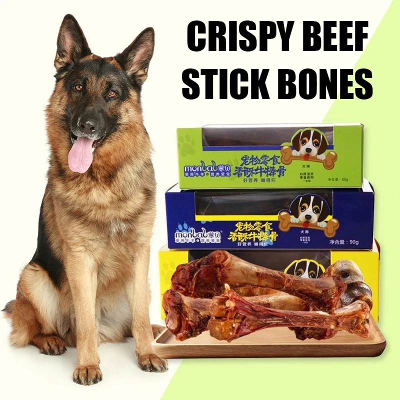 

Pet Dog Snacks Crispy Beef Bone Stick Grinding Teeth Strengthening Delicious Nutritious Balanced Meat Flavorful Bone Pets Food