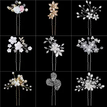 Pearl U-shaped Hair Clip Fork Hair Jewelry Headpiece Headwear Gift Wedding Bridal Hair…