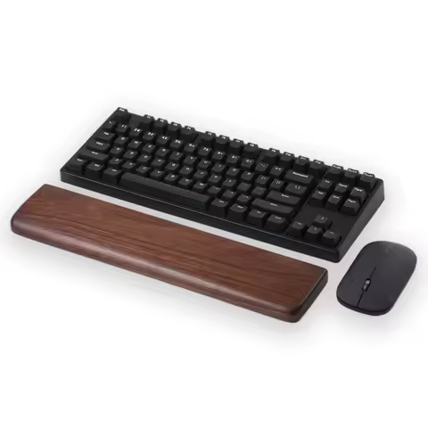 Black Walnut Keyboard Wrist Rest Relieve Hand Fatigue Custom Natural Woode Office Ergonomic Hand Rest for Mechanical Keyboard