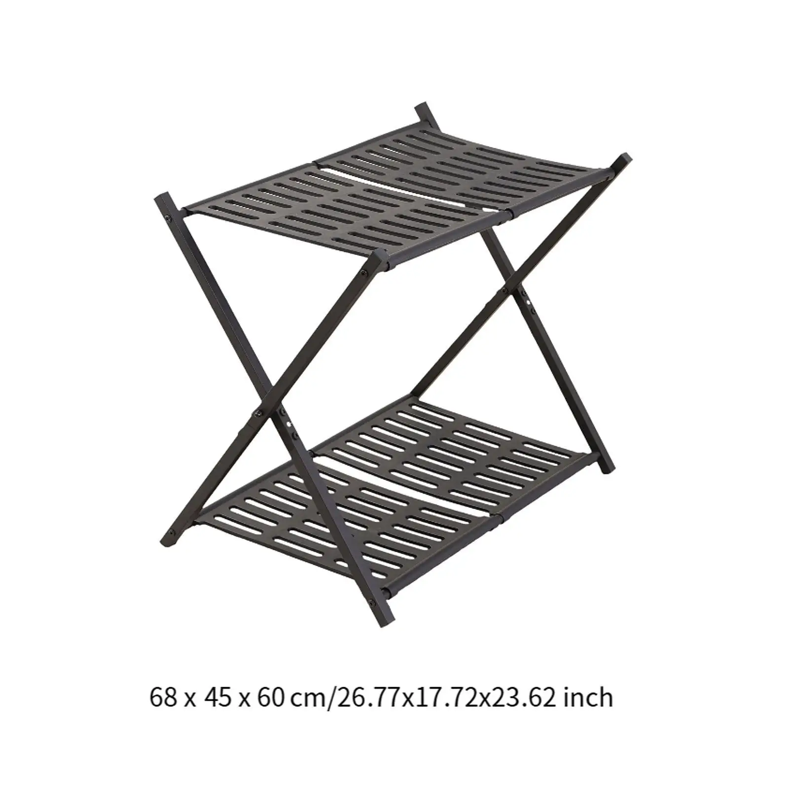 

Metal Luggage Rack Fashion Portable Space Saving Bedside Storage Rack Foldable for Home Decor Bedroom Hotel Patio Gardening