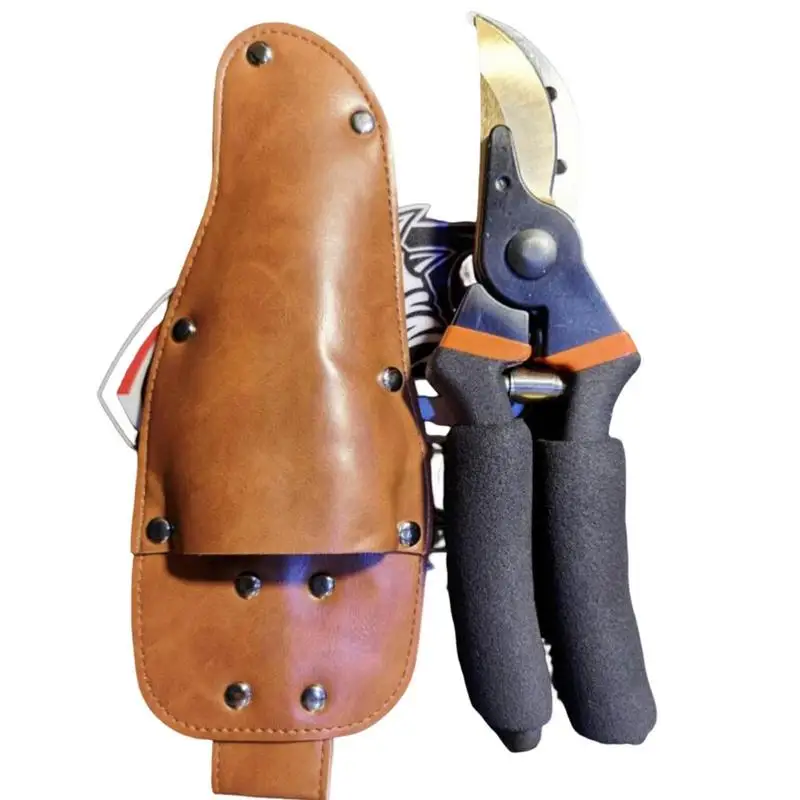 Thick Leather Pruner Pruning Shears Belt Pouch Sheath Holder Bag Electrician Holder Waist Tool Utility Gardening Tool For Pruner