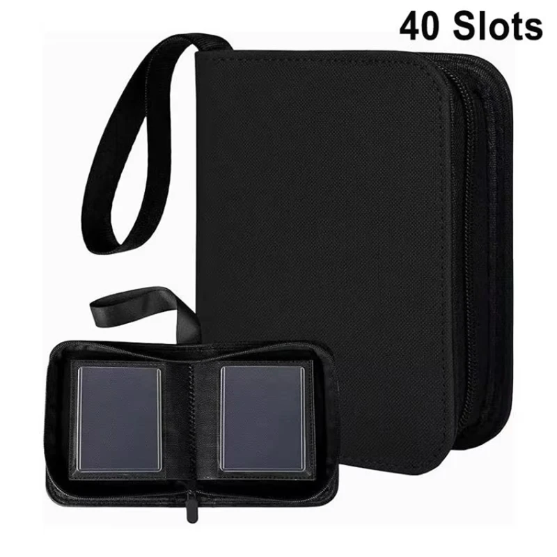 Portable Zipper Card Binder 40 Slots Card Collection Book Card Holder Case For Trading Cards, Photocards, Sports Game Cards