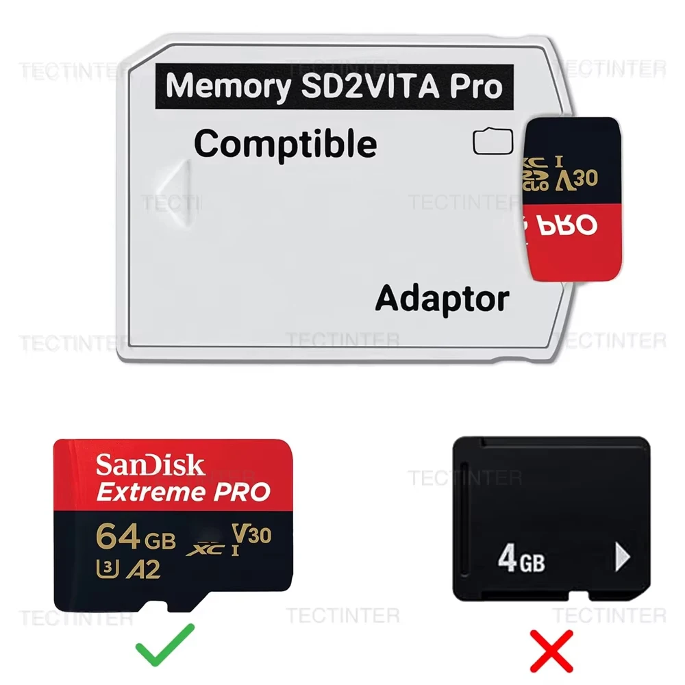For PSVita SD2VITA 6.0 Micro Memory Card Adapter For PS Vita 1000 2000 Henkaku 3.65 System SD Game Card Slot Converter