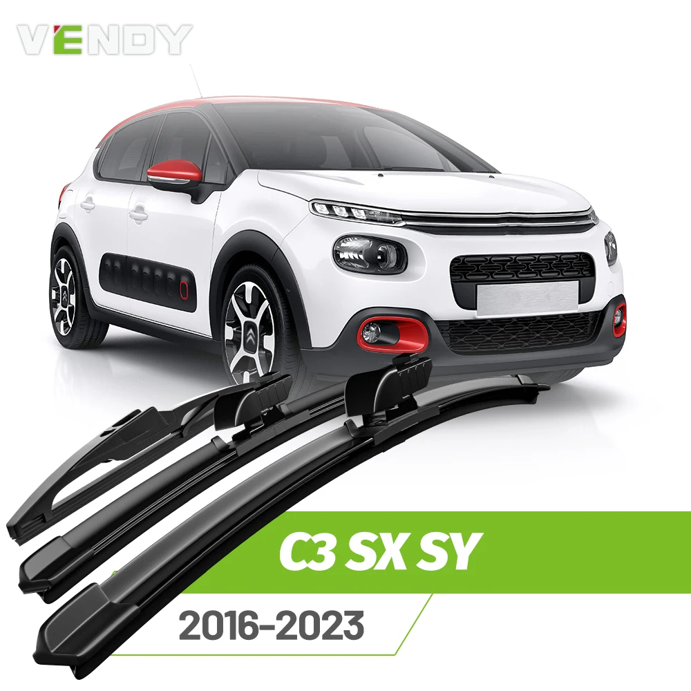 

Комплект передних и задних щеток стеклоочистителя для Citroen C3 MK3 SX SY 2016-2023, щетки для очистки лобового стекла, 26 "+16 "+12"