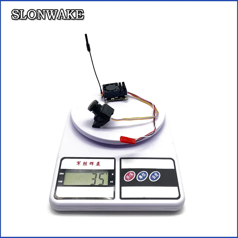 SLONWAKE 5.8G Wysokiej Mocy 2W Symulowany Nadajnik Obrazu FPV Dalekiego Zasięgu Akcesoria do Samolotów Obsługa OSD Zestaw do Tuningu Parametrów