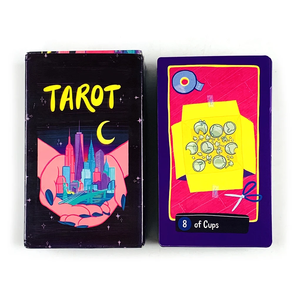 

12*7 см большие карты Таро, карточная игра для отдыха и вечеринки с руководством по инструкции по бумаге, колода для гадания, настольная игра для семьи