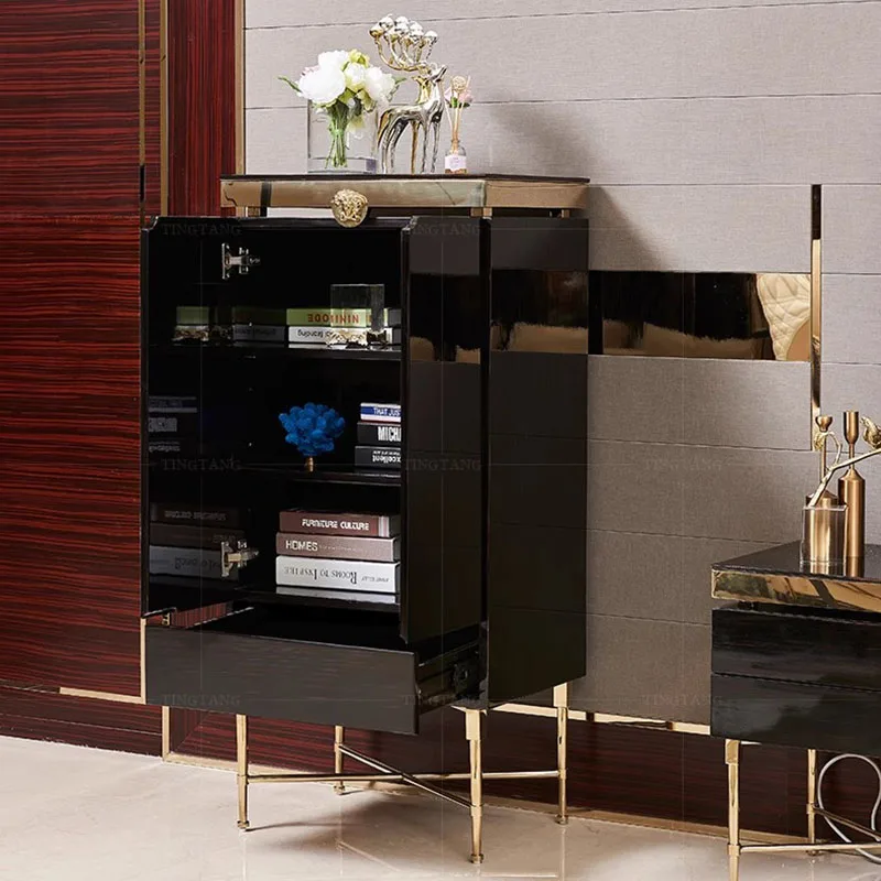 Glass Shelves Wine Cabinet Living Room Mobile Restaurant Bar Cabinet Kitchen Luxury Modern Armadi Aperti Drinking Bar Furniture