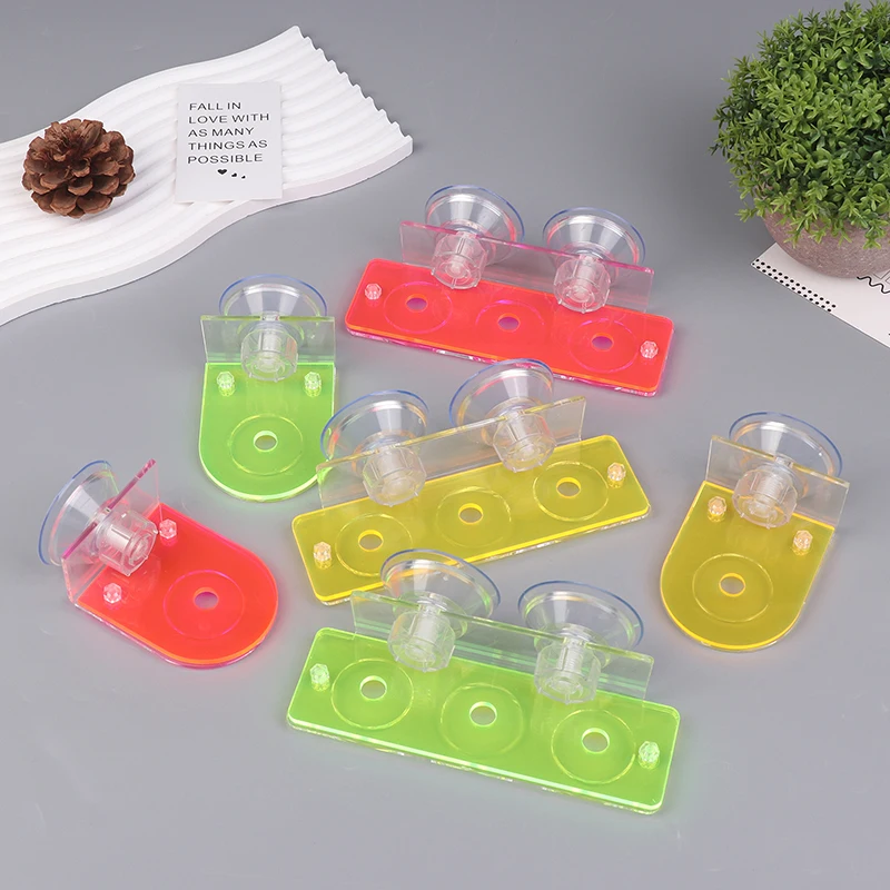 1pcs Fish Tank Coral Rack Fluorescent Coral Frag Clip With Suction Cup Marine Acrylic Coral Frag Holder Aquarium Accessories