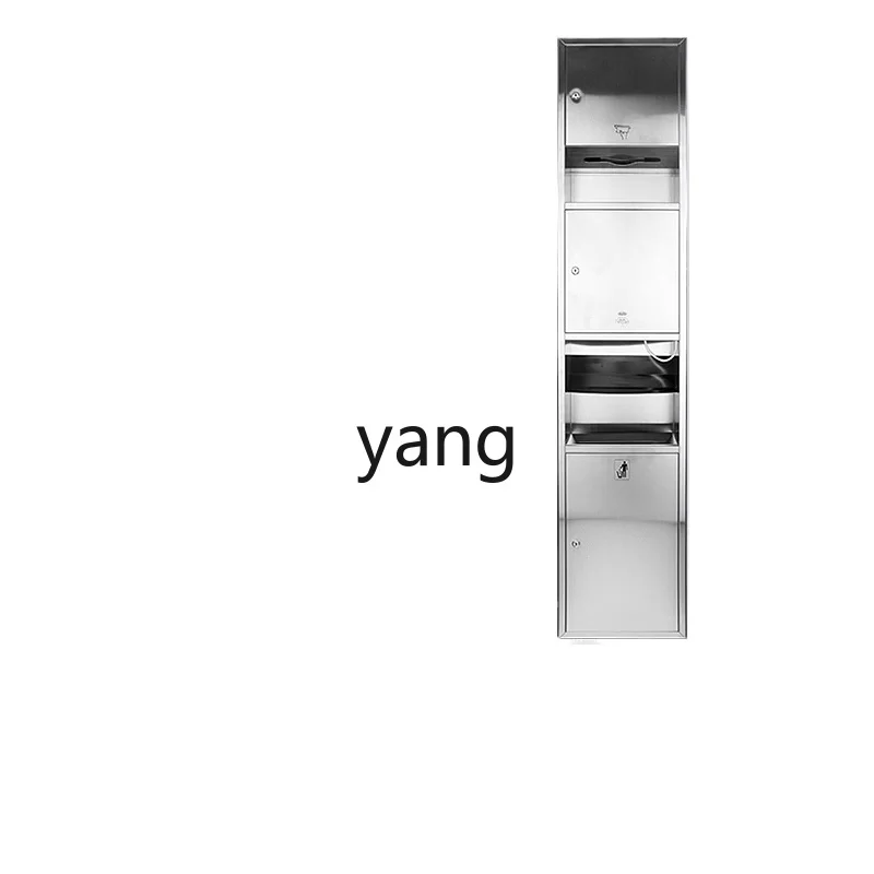 CX  stainless steel hand wipe carton trash can paper drawing combination cabinet three-in-one dryer