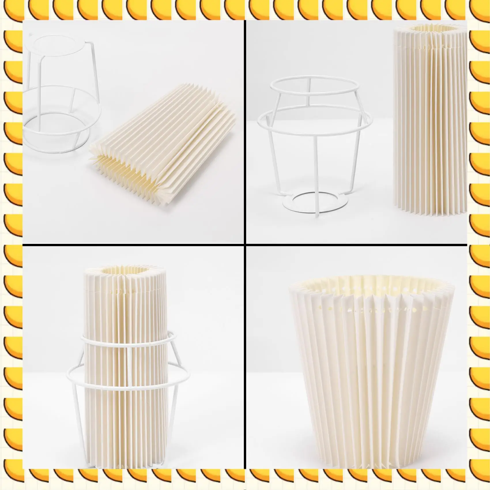 BAAU Pleats Lampshade Table Lamp Standing Lamps Japanese Style Pleated Lampshade Creative Desk Lamp Shade Bedroom Lamps