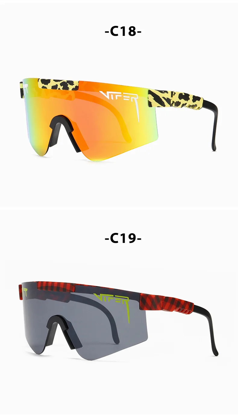 Verstellbare PC-Linsen Quadratische Sonnenbrille für Männer und Frauen, Winddichte Fahrradbrille UV-Schutz Sportsonnenbrille – Detail 19